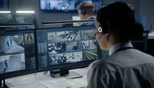 Analysts monitoring public safety systems